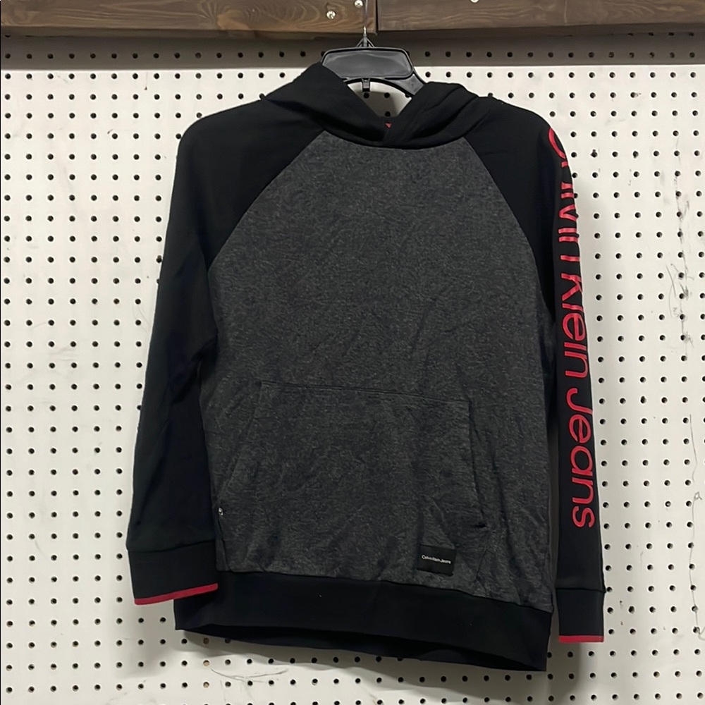 Calvin Klein Jeans Black Sweatshirt with Contrasting Sleeves